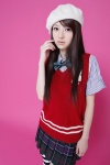 aizawa_rina beret blouse pleated_skirt skirt sweater_vest thighhighs wanibooks_76 rating:Safe score:0 user:nil!