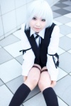 black_lagoon cosplay hansel pantyhose shorts uta_sayuri vest white_hair rating:Safe score:0 user:Log