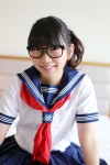blouse emi glasses pleated_skirt sailor_uniform scarf school_uniform skirt rating:Safe score:0 user:pixymisa