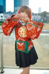 cosplay hair_ribbons hitotsubashi_yurie kamichu! kimono matsuri pleated_skirt sailor_uniform school_uniform skirt rating:Safe score:0 user:nil!