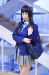 akiyama_mio blazer blouse bookbag cosplay gumi_(cosplayer) k-on! pleated_skirt school_uniform skirt rating:Safe score:0 user:nil!