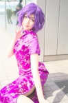 cosplay ganota_no_onna kaieda_kae makabe pantyhose purple_hair qipao rating:Safe score:0 user:nil!