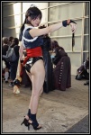 cosplay fan fatal_fury hair_ribbon kunoichi minegishi_saya pantyhose shiranui_mai rating:Safe score:0 user:pixymisa
