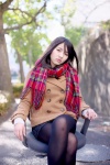 black_legwear coat hiiragi_mayon miniskirt pantyhose scarf skirt sweater rating:Safe score:2 user:pixymisa
