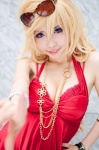 blonde_hair cleavage cosplay dress momoiro_reku panty_(psg) panty_&_stocking_with_garterbelt sunglasses rating:Safe score:3 user:nil!