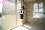 blouse glasses kijima_noriko miniskirt pantyhose sheer_legwear skirt vest rating:Safe score:1 user:nil!