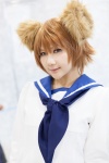 animal_ears cat_ears cosplay dress miyafuji_yoshika scarf strike_witches tehu rating:Safe score:0 user:pixymisa