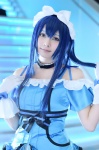 blouse blue_hair choker cosplay gloves hairbow kai_(ii) love_live!_school_idol_project miniskirt skirt sonoda_umi rating:Safe score:0 user:nil!