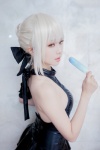 alternative_&_maid_concept armband blonde_hair cosplay dress ely fate/grand_order fate/series hairbow popsicle saber_alter rating:Safe score:2 user:nil!