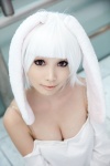 animal_ears blouse bunny_ears cleavage cosplay misa open_clothes tagme_character tagme_series white_hair rating:Safe score:1 user:pixymisa