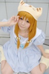 aihara_sakuto boots cosplay di_gi_charat dress orange_hair petit_charat rating:Safe score:1 user:nil!