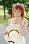 ahoge bikini_top clannad cosplay dress furukawa_nagisa hazuki_minami red_hair straw_hat swimsuit rating:Safe score:0 user:nil!