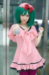 beret cosplay dress green_hair macross macross_frontier miiko pantyhose ranka_lee twintails rating:Safe score:0 user:nil!