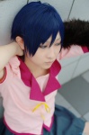 aidou_rika bakemonogatari blouse blue_hair cosplay kanbaru_suruga pleated_skirt school_uniform shorts skirt rating:Safe score:0 user:nil!
