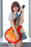 blouse cosplay guitar hirasawa_yui k-on! natsuki_(iii) pleated_skirt school_uniform skirt sweater_vest rating:Safe score:3 user:nil!