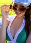 cleavage halter_top hat koide_yuka sunglasses rating:Safe score:0 user:nil!