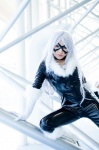 black_cat_(spider-man) bodysuit boots choker cosplay elbow_gloves felicia_hardy gloves jnk mask the_amazing_spider-man white_hair rating:Safe score:1 user:pixymisa
