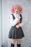aisuba blouse cosplay inu_boku_secret_service jumper kneesocks pink_hair roromiya_karuta school_uniform twintails rating:Safe score:0 user:nil!