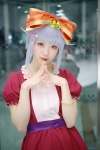 cosplay dress hairbow idolmaster idolmaster_cinderella_girls koshimizu_sachiko purple_hair yuki_ringo rating:Safe score:0 user:nil!