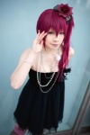 cleavage cosplay dress flower necklace original ponytail red_hair ryuuna rating:Safe score:0 user:xkaras