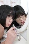 blazer blouse chocoball costume glasses mini_chiyoko mirror school_uniform rating:Safe score:0 user:nil!