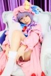 amatsuka_miyu cosplay glasses hat one-piece_swimsuit patchouli_knowledge purple_hair robe stocking_pull swimsuit thighhighs touhou rating:Safe score:0 user:nil!