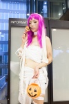 bandages choker cosplay hairband mogeta original pink_hair pumpkin rating:Safe score:0 user:pixymisa