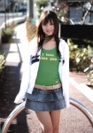denim hamada_shouko jacket miniskirt skirt tank_top rating:Safe score:2 user:nil!