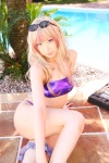 bikini cosplay garter macross macross_frontier multi-colored_hair pool sachi_budou sheryl_nome sunglasses swimsuit rating:Safe score:0 user:nil!