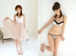 bra cleavage dress hoshino_aki lovers'_afternoon panties polka_dots rating:Safe score:0 user:nil!
