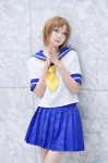 cosplay higurashi_no_naku_koro_ni pantyhose pleated_skirt ryuuguu_rena sailor_uniform satou school_uniform sheer_legwear skirt rating:Safe score:0 user:nil!