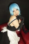 apron blue_hair choker cosplay dress elbow_gloves gloves hairband kurono_kurumu maid maid_uniform rikka rosario+vampire you're_my_only_shinin'_star rating:Safe score:1 user:nil!