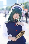 blouse cosplay green_hair hat juju pleated_skirt shikieiki_yamaxanadu skirt touhou vest rating:Safe score:0 user:nil!