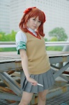 armband blouse cosplay pleated_skirt red_hair school_uniform shirai_kuroko skirt sweater_vest to_aru_kagaku_no_railgun twintails yoppy rating:Safe score:0 user:nil!