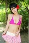bikini_top cleavage flower miniskirt sato_kazusa skirt sunshine swimsuit rating:Safe score:1 user:nil!