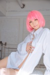 bed cosplay dress_shirt mike momo_velia_deviluke open_clothes panties pink_hair shinkon_keikaku to_love-ru rating:Safe score:1 user:nil!