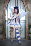 cosplay detached_sleeves dress kim_tai_sik multi-colored_hair panty_&_stocking_with_garterbelt stocking_(psg) striped thighhighs tomiaaaaaaa wings rating:Safe score:5 user:DarkSSA
