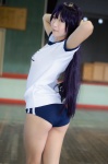 ass buruma cosplay gokou_ruri gym_uniform mashiro_yuki moshimo_kuroneko_ga_ore_no_kanojo_dattara... ore_no_imouto_ga_konna_ni_kawaii_wake_ga_nai purple_hair shorts tshirt rating:Safe score:4 user:nil!