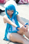 blue_hair bracelets cosplay hat ikamusume mami_(ii) shinryaku!_ikamusume swimsuit rating:Safe score:0 user:pixymisa