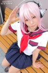 cosplay headphones kneesocks natsumi_(ii) nitro_super_sonic pantyhose pink_hair pleated_skirt sailor_uniform school_uniform skirt super_soniko rating:Safe score:0 user:nil!
