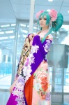 aida_yukiko aqua_hair cosplay hatsune_miku kimono tagme_song twintails vocaloid rating:Safe score:0 user:nil!