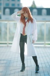 blouse boots cosplay glasses lab_coat makise_kurisu nakao pantyhose red_hair shorts steins;gate tie rating:Safe score:2 user:nil!