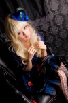 blonde_hair cosplay dress fishnet_pantyhose flowers original pantyhose tometo_kamu top_hat rating:Safe score:0 user:pixymisa