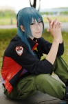 aqua_hair boots cosplay crossplay jacket macross macross_frontier ponytail saotome_alto tank_top tough trousers rating:Safe score:0 user:nil!