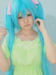 blue_hair cosplay dress hatsune_miku my_room_disco_night_(vocaloid) twintails vocaloid yuu rating:Safe score:3 user:nil!