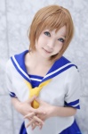 cosplay higurashi_no_naku_koro_ni pleated_skirt ryuuguu_rena sailor_uniform satou school_uniform skirt rating:Safe score:0 user:nil!