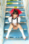 buruma cosplay gym_uniform hairbow hakurei_reimu kneesocks lenfried shorts touhou tshirt rating:Safe score:0 user:nil!