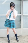 blouse cosplay idolmaster kikuchi_makoto kneesocks pleated_skirt skirt tie tsubasa_(iii) rating:Safe score:1 user:pixymisa