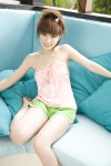barefoot cleavage halter_top kumada_youko shorts tropical_blossom rating:Safe score:1 user:nil!