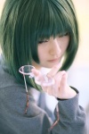 cosplay glasses green_hair hina hori-san_to_miyamura-kun kouno_sakura school_uniform sweater rating:Safe score:0 user:nil!